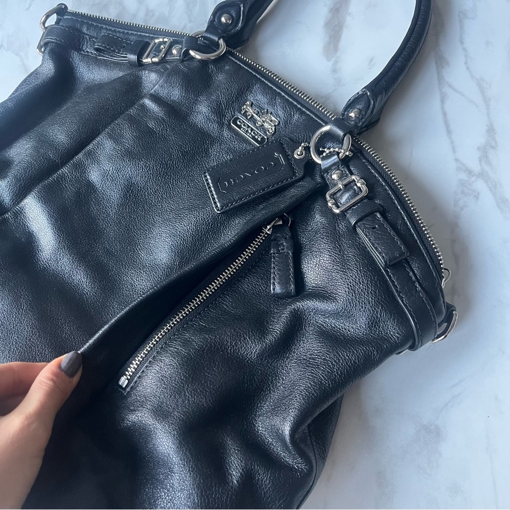 NEW! COACH Madison leather Lindsey Satchel NWOT - Picture 3 of 15